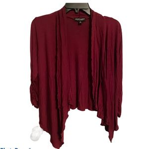 About A Girl Burgundy Cardigan Medium